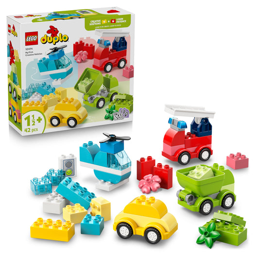LEGO DUPLO Creative Vehicles - Educational Sorting Toys for Toddlers - Cars and Trucks - Fine Motor Skills Playset - Gift for Babies, Boys and Girls Ages 1+ - 10474