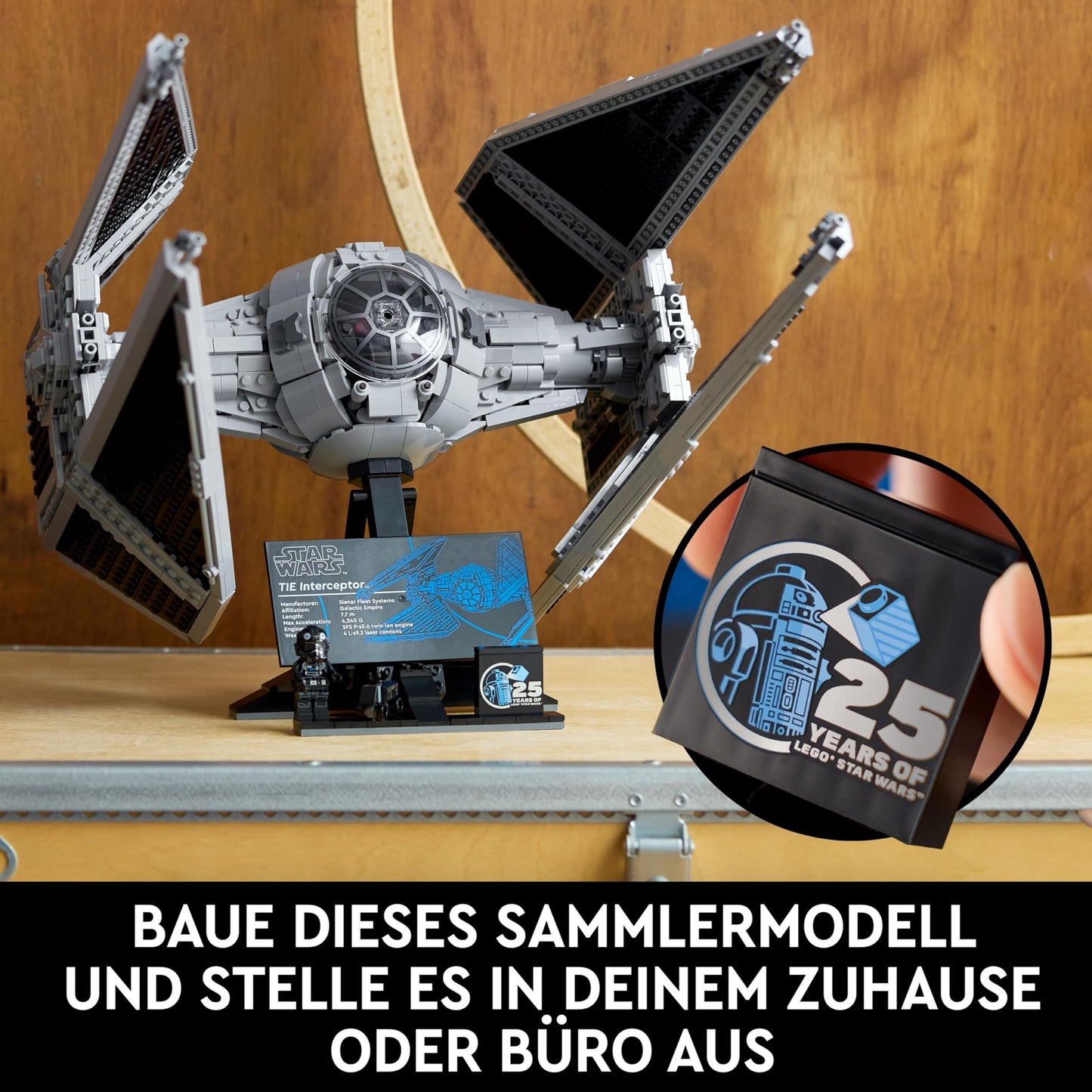 LEGO Star Wars TIE Interceptor Creative Ultimate Collector Series Building Set for Adults Starfighter Bricks Gift for Fans Collectible UCS Set 75382