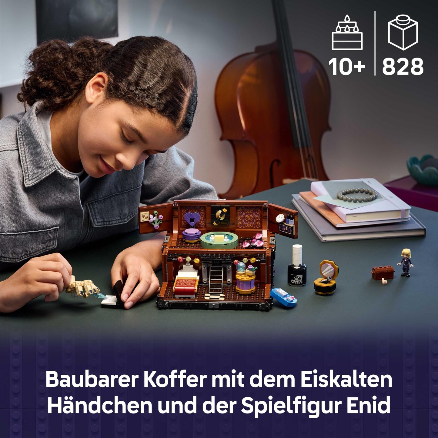 LEGO Wednesday - The Ice-Cold Hand's Apartment - Building toy with Enid minifigure, little hand figure & accessories - Playset gift for girls, boys & series fans aged 12 and over - 76785