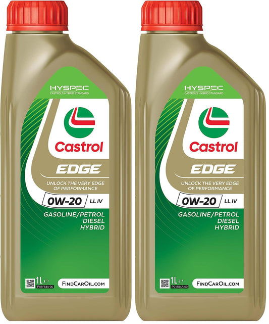 Castrol EDGE 0W-20 LL IV Engine Oil, 1L (Pack of 2) - 15F610