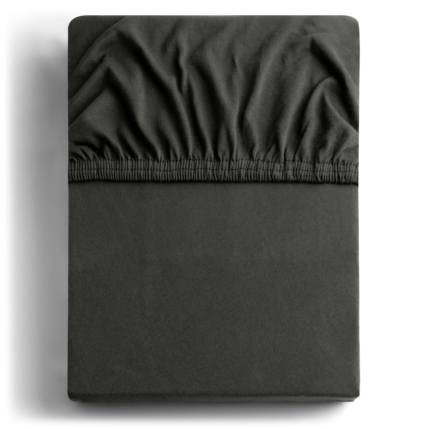 DecoKing fitted sheets 200x220 220x240 cm 100% combed cotton anthracite gray fitted sheets jersey box spring bed Amber 200 x 220 220 x 240
