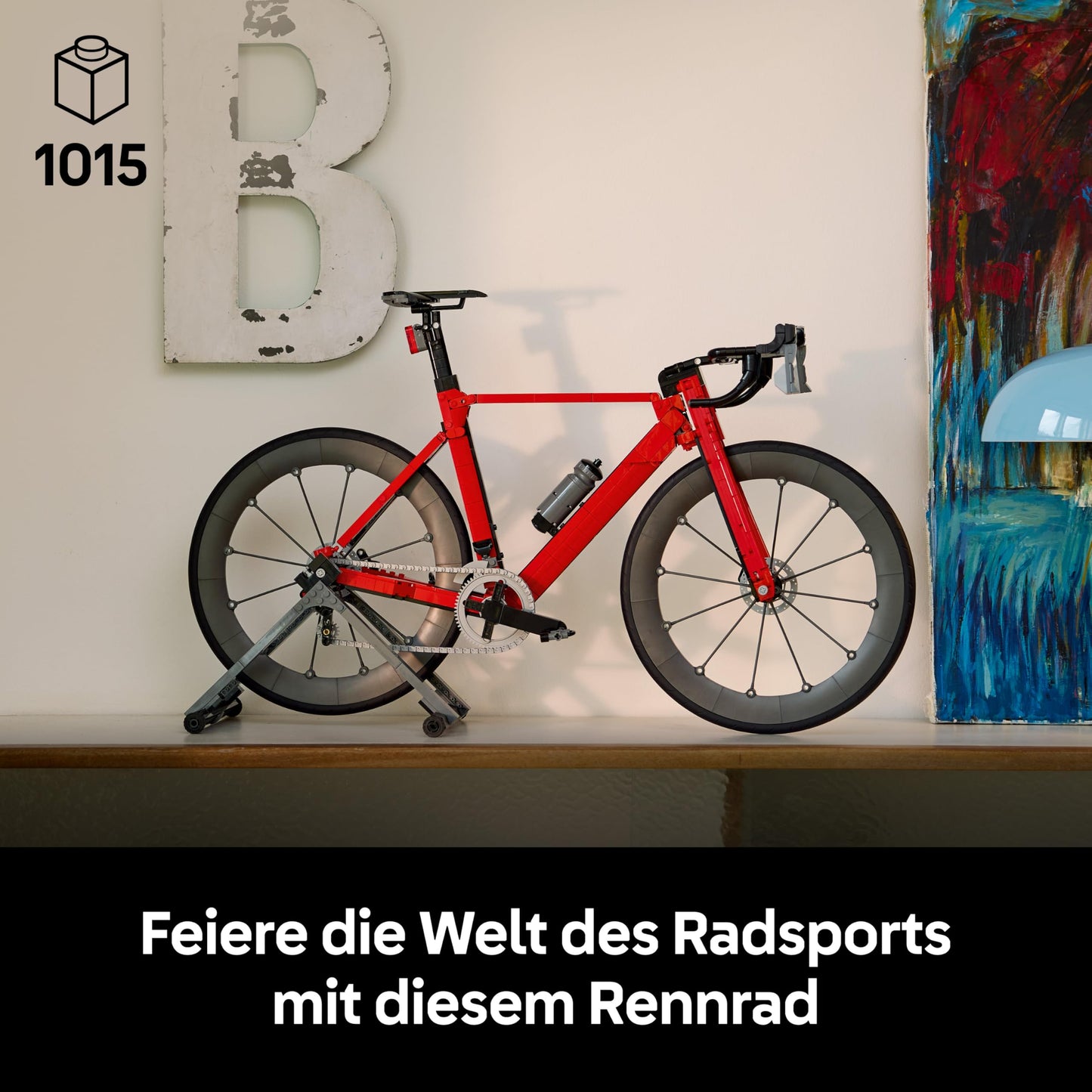 LEGO Icons racing bike - model building for adults - including rubber tires, rear derailleur and rear wheel stand as a desk decoration - gift idea for cycling fans - 11380
