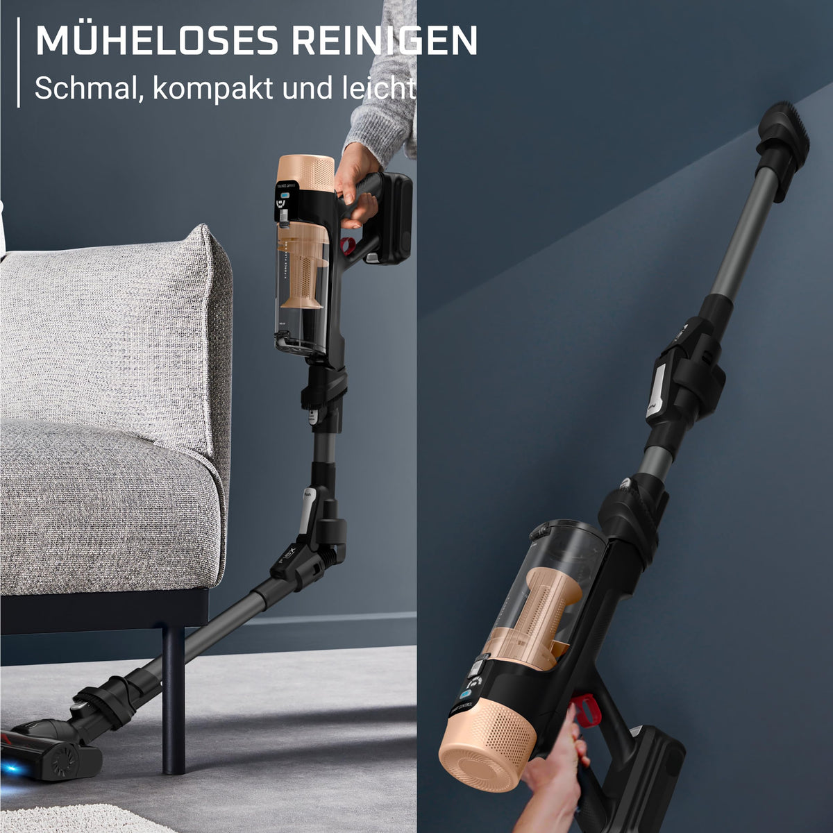 Rowenta X-Force Flex 9.80 cordless battery stick vacuum cleaner, 100 AW, LED nozzle - RH7L75E0
