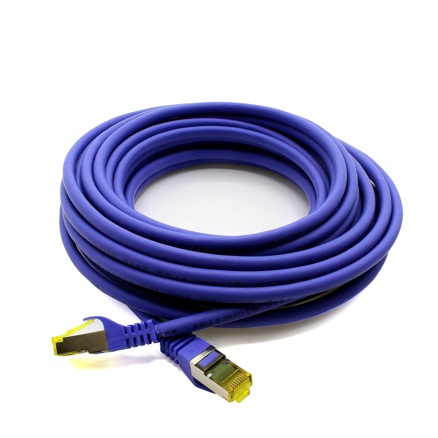 1aTTack.de Cat.7 network cable 1m purple pack of 10 Cat7 Ethernet cable network LAN cable raw cable 10 Gb s SFTP PIMF LSZH set patch cable with Rj 45 plug Cat.6a - 4251073616766