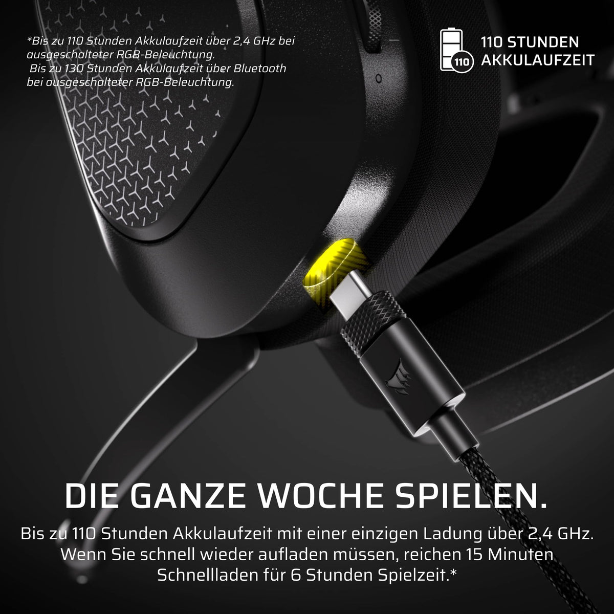 Corsair HS80 v2 MAX Wireless Gaming-Headset – Stahlgrau - CA-9011414-WW