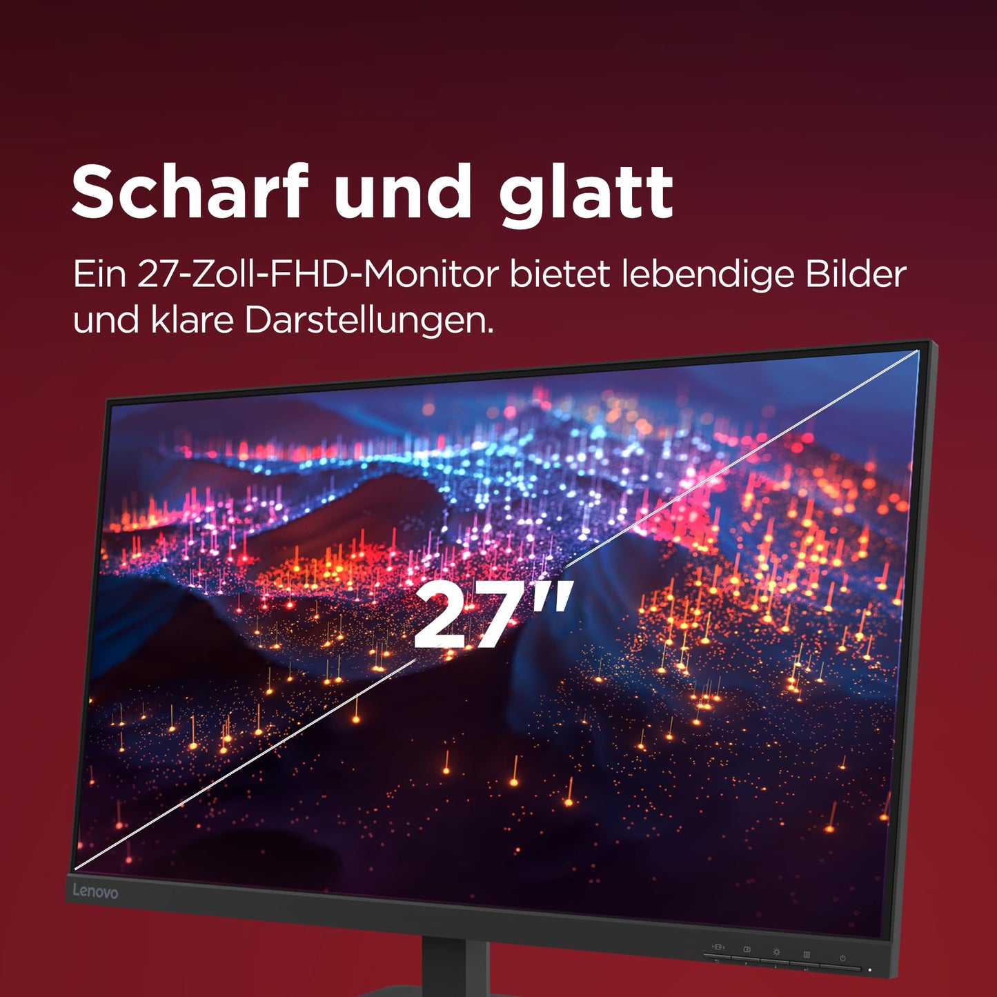 Lenovo L27-41 | Monitor | 27'' Full HD | 100Hz | IPS | HDMI 1.4 | VGA - 67DBKAC1EU