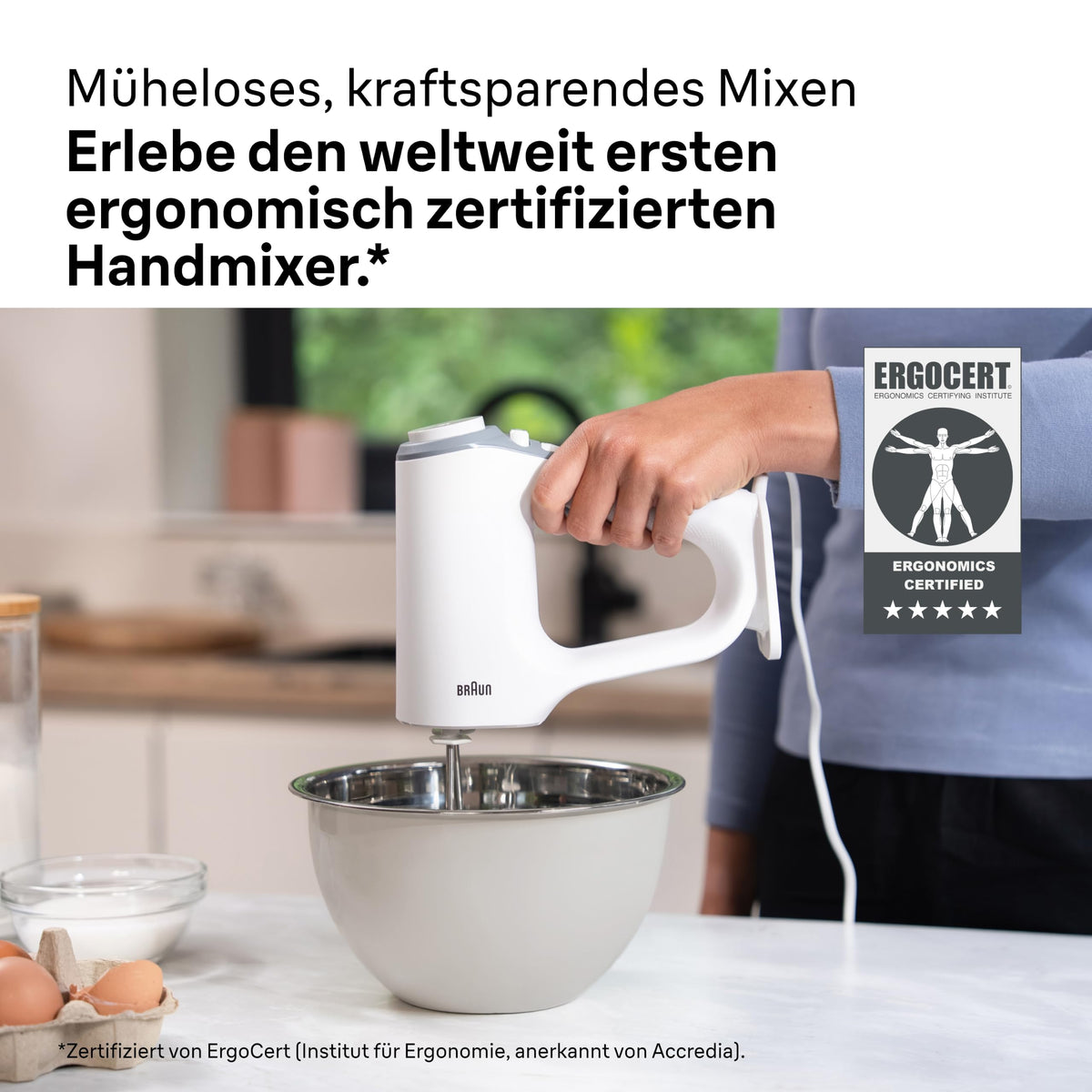 Braun MultiMix 3 - Hand mixer with 4 accessories, 550 watts, white - HM3235WH