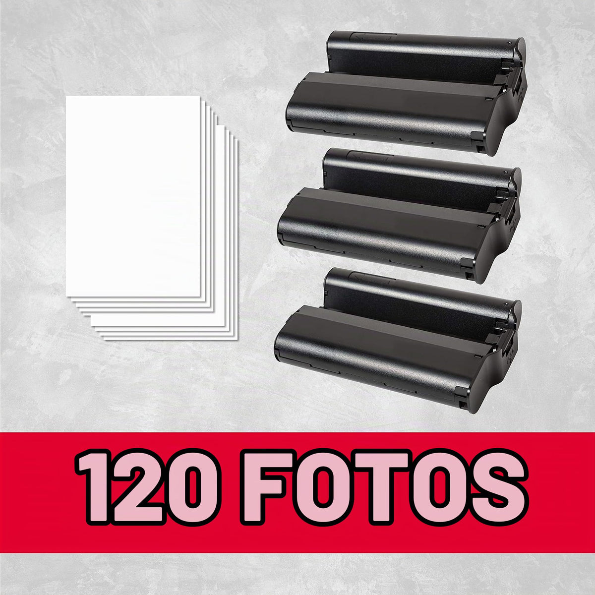 AgfaPhoto AGFA Photo - Cartușă și hârtie, 40 fotografii, format 10 x 15 cm, AMOC, compatibil cu AGFA Photo Realipix Moments și Kodak PD450, PD480 și PD450WIFI 120, Alb - AMOC120