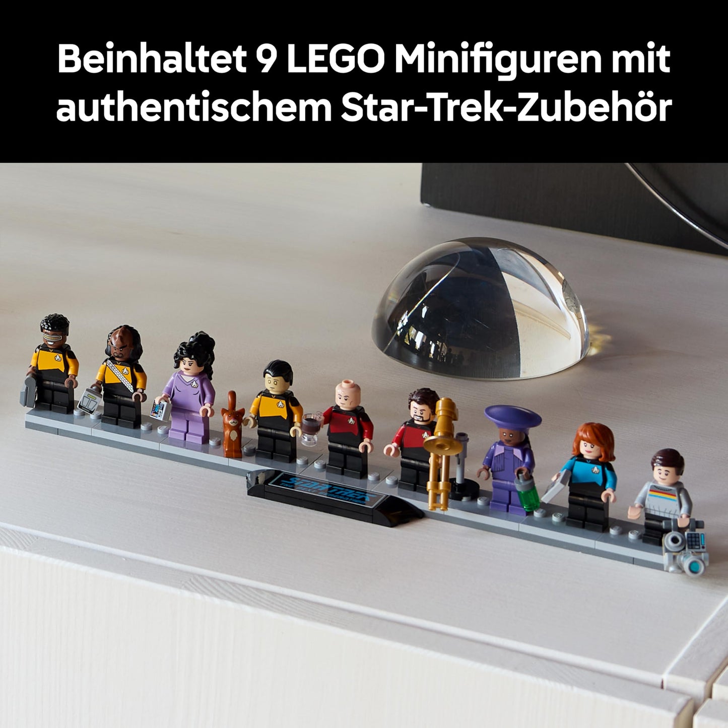 LEGO Icons Star Trek: U.S.S. Enterprise NCC-1701-D - Building set for adults - 2 shuttlepods, separating function & 9 minifigures with Jean-Luc Picard & William Riker - gift for men and women - 10356