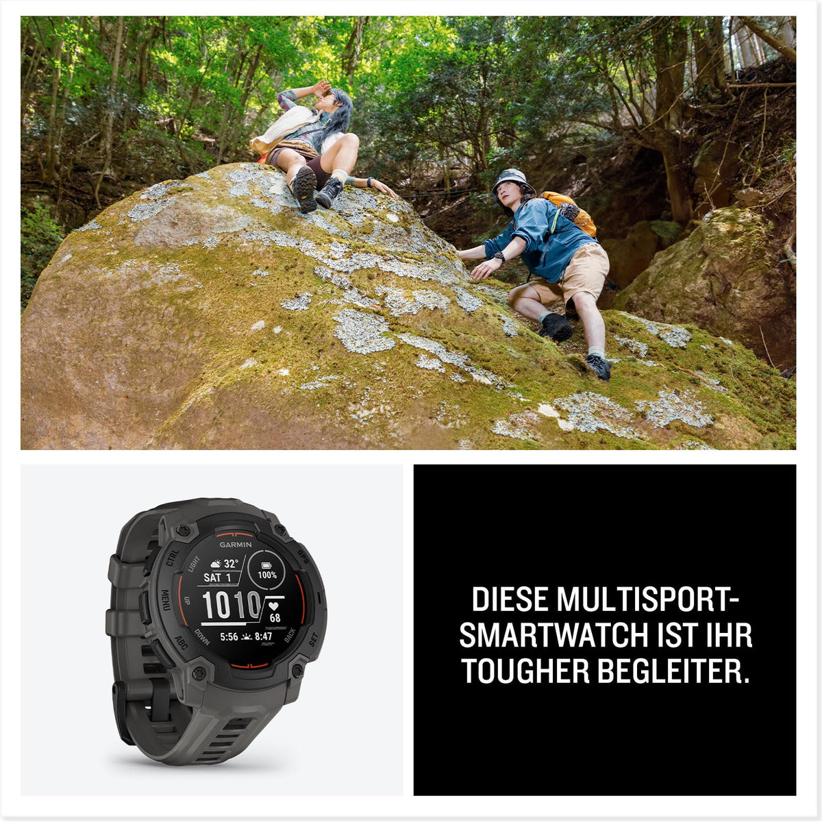 Garmin Instinct E 45mm – Ceas inteligent GPS pentru multisport, display de 0,9", autonomie de până la 16 zile, peste 60 de aplicații sportive, antrenor, recepție multi-satelit, notificări - 010-02933-00