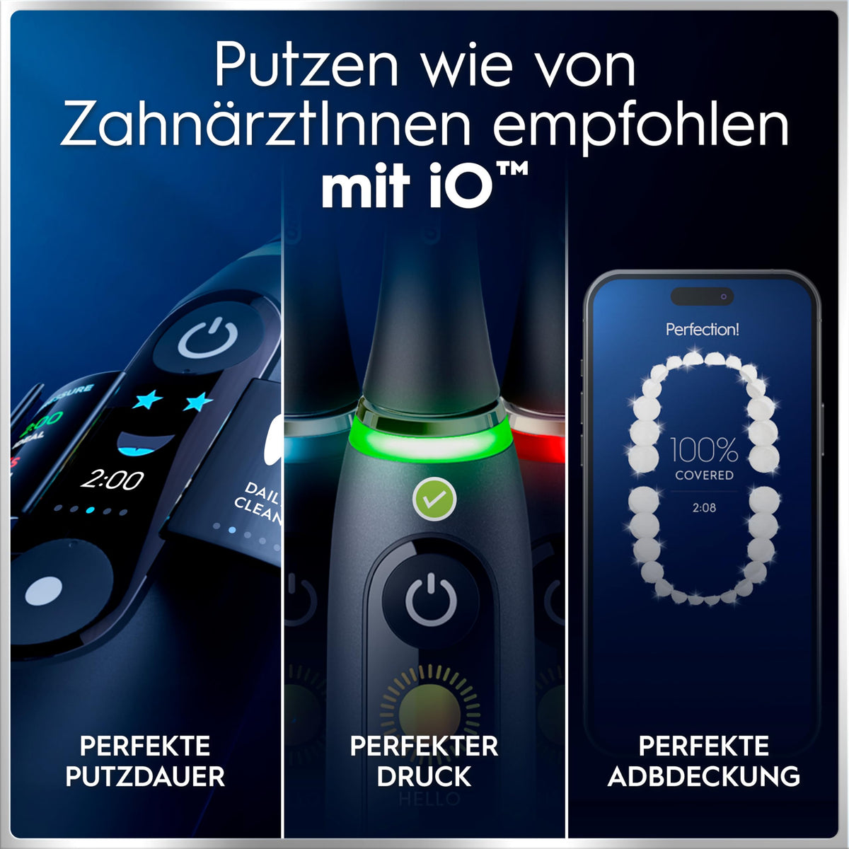 Periuță de dinți electrică Oral-B iO Series 6 cu 3 perii de schimb, negru - 8700216766296