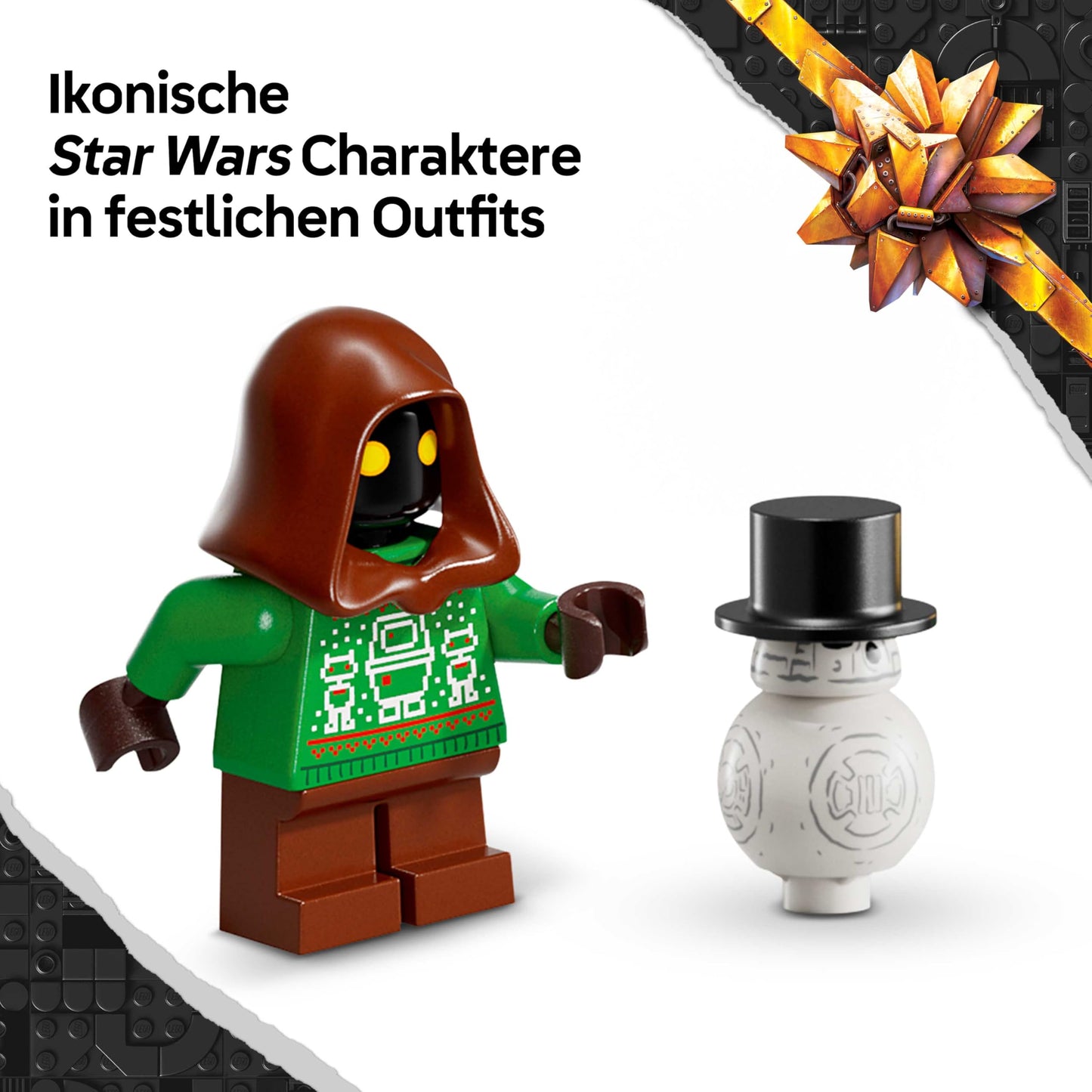LEGO Star Wars Advent Calendar 2025 - Christmas toy with 24 surprises - 2 minifigures & 5 droid figures - children's play set - gift for boys aged 6 and over & Star Wars fans - 75418