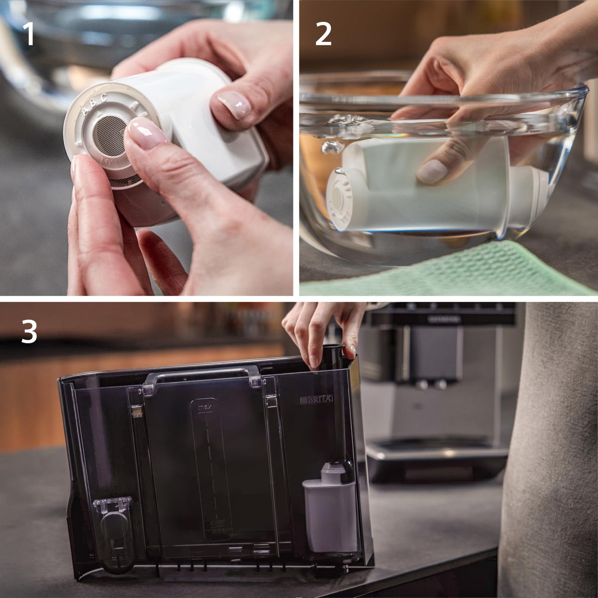 Siemens BRITA Intenza Wasserfilter TZ70063A, 6 bucăți, reduce conținutul de calcar din apă, compatibil cu espressoarele din seria EQ, precum și cu espressoarele integrate.