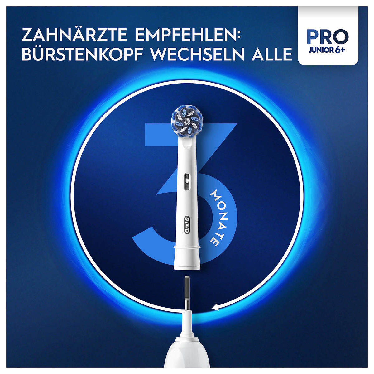 Periuță de dinți electrică Oral-B Pro Junior pentru copii, Violetă - 8006540742891