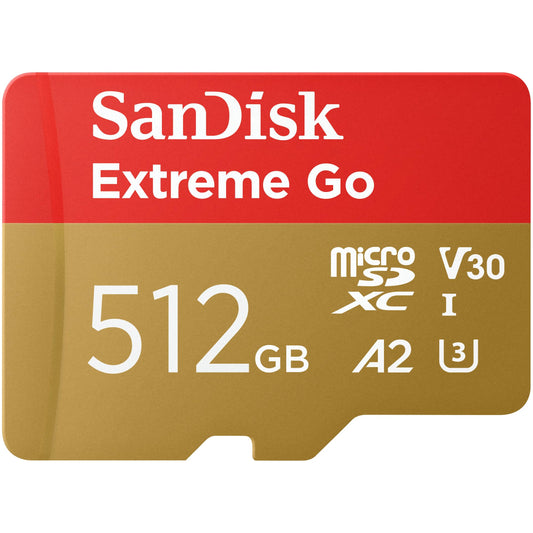 SANDISK 512GB Extreme Go Micro SDXC Card (For Android - SDSQXBD-512G-GZ6MA