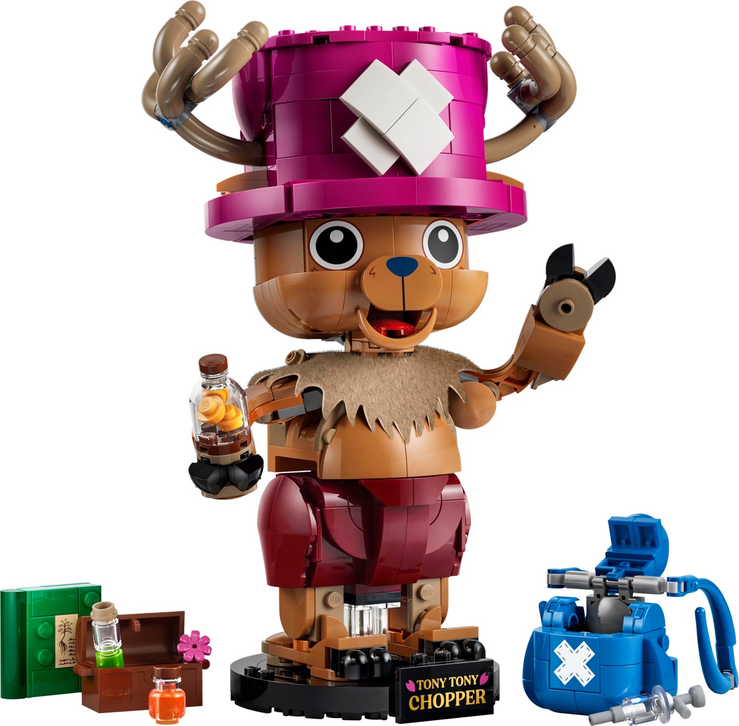 LEGO ONE PIECE Tony Tony Chopper - collectible figure with accessories including Rumble Ball - cute DIY decoration for desk or bedroom - gift for boys, girls and fans aged 9 and over - 75643