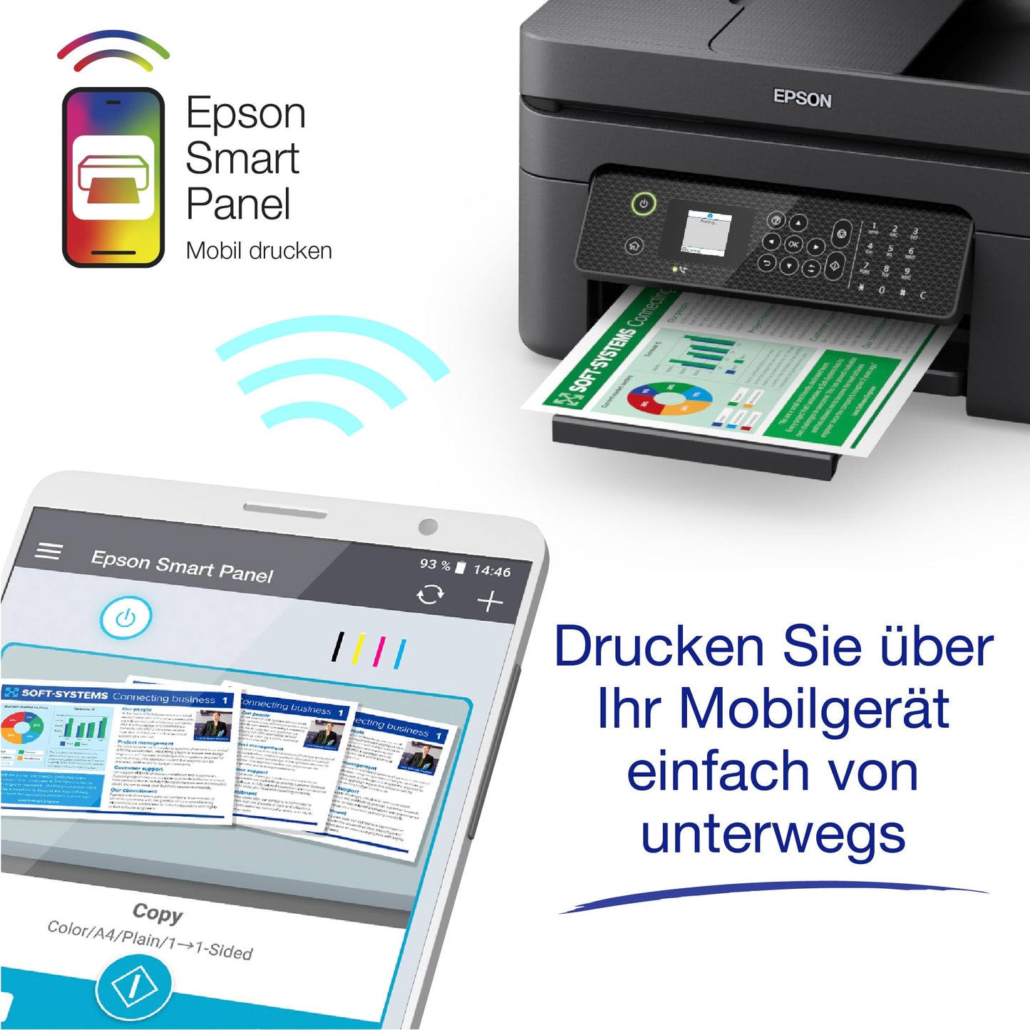 Epson Workforce WF-2930DWF A4 wireless multifunction inkjet printer