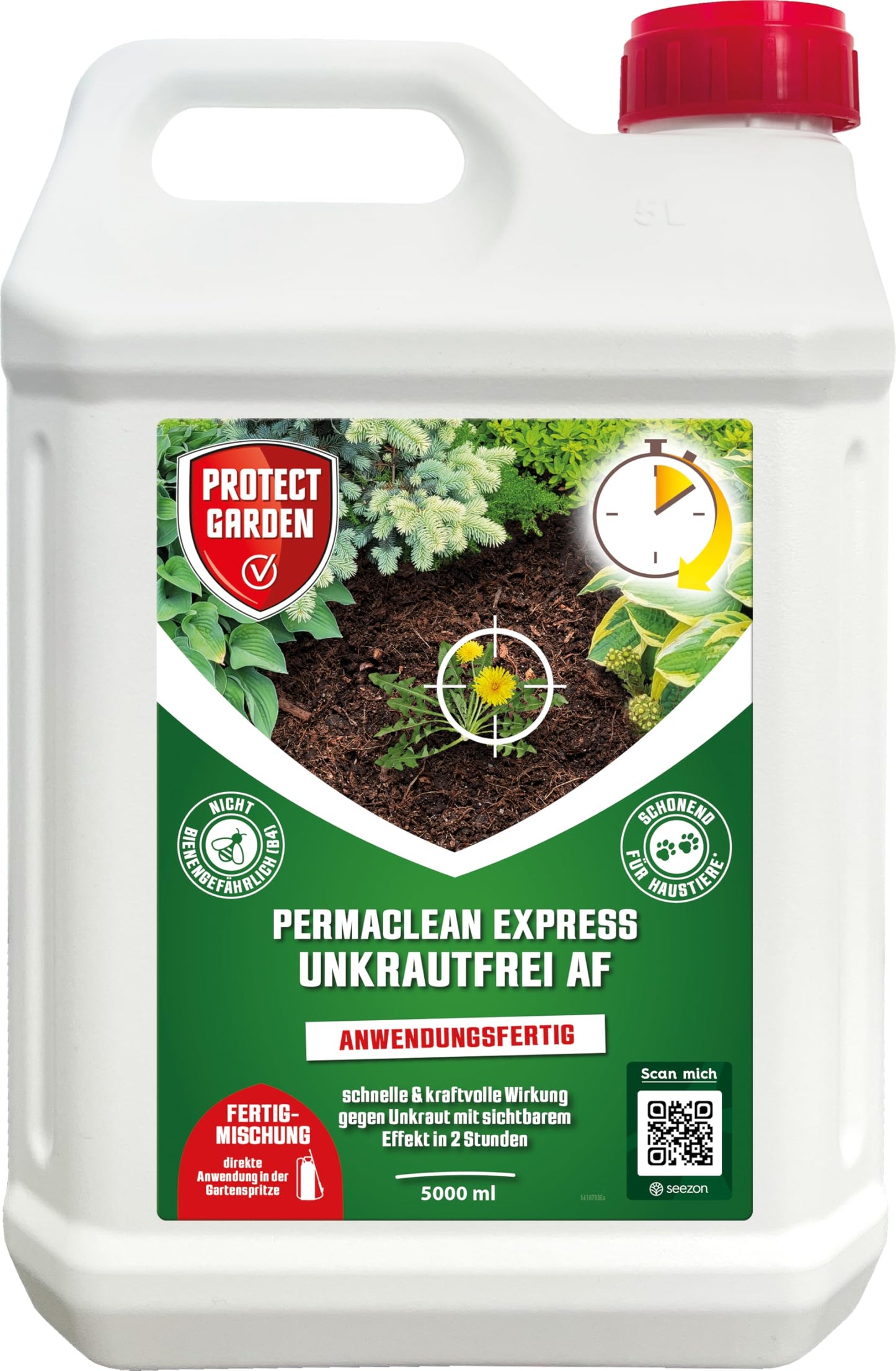 PROTECT GARDEN Permaclean Express Weed Free AF, ready-to-use weed killer with quick action against weeds and weeds, 5 liter ready-made formulation - 86601727