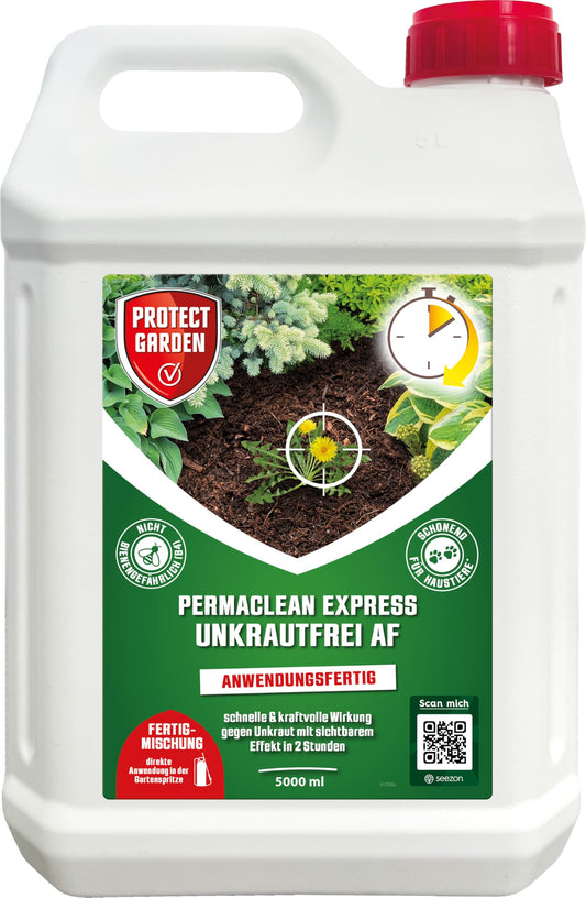 PROTECT GARDEN Permaclean Express Weed Free AF, ready-to-use weed killer with quick action against weeds and weeds, 5 liter ready-made formulation - 86601727
