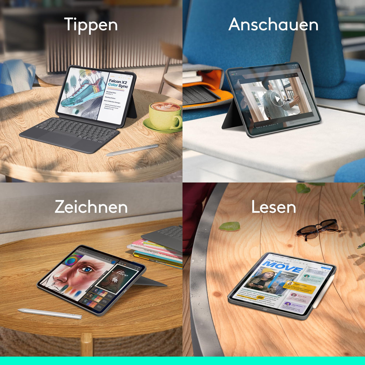 Logitech Combo Touch iPad Pro 11 inch (M4 and M5) (2024 and 2025) - 920-012770