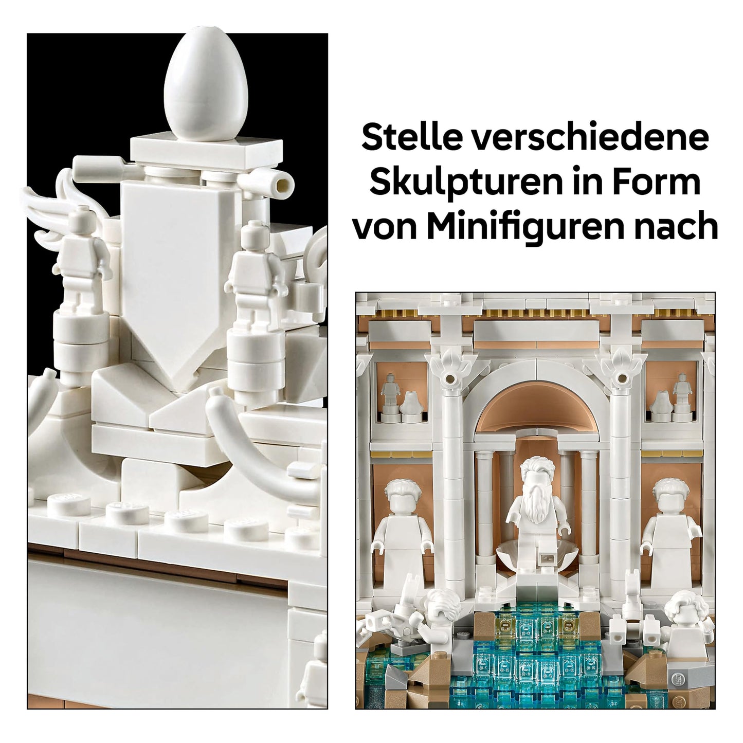 LEGO Architecture Trevi Fountain - Model of a Rome Landmark with Minifigures Sculptures - Collectible for the Office and Living Room - Gift for Adults and Architecture Lovers 21062