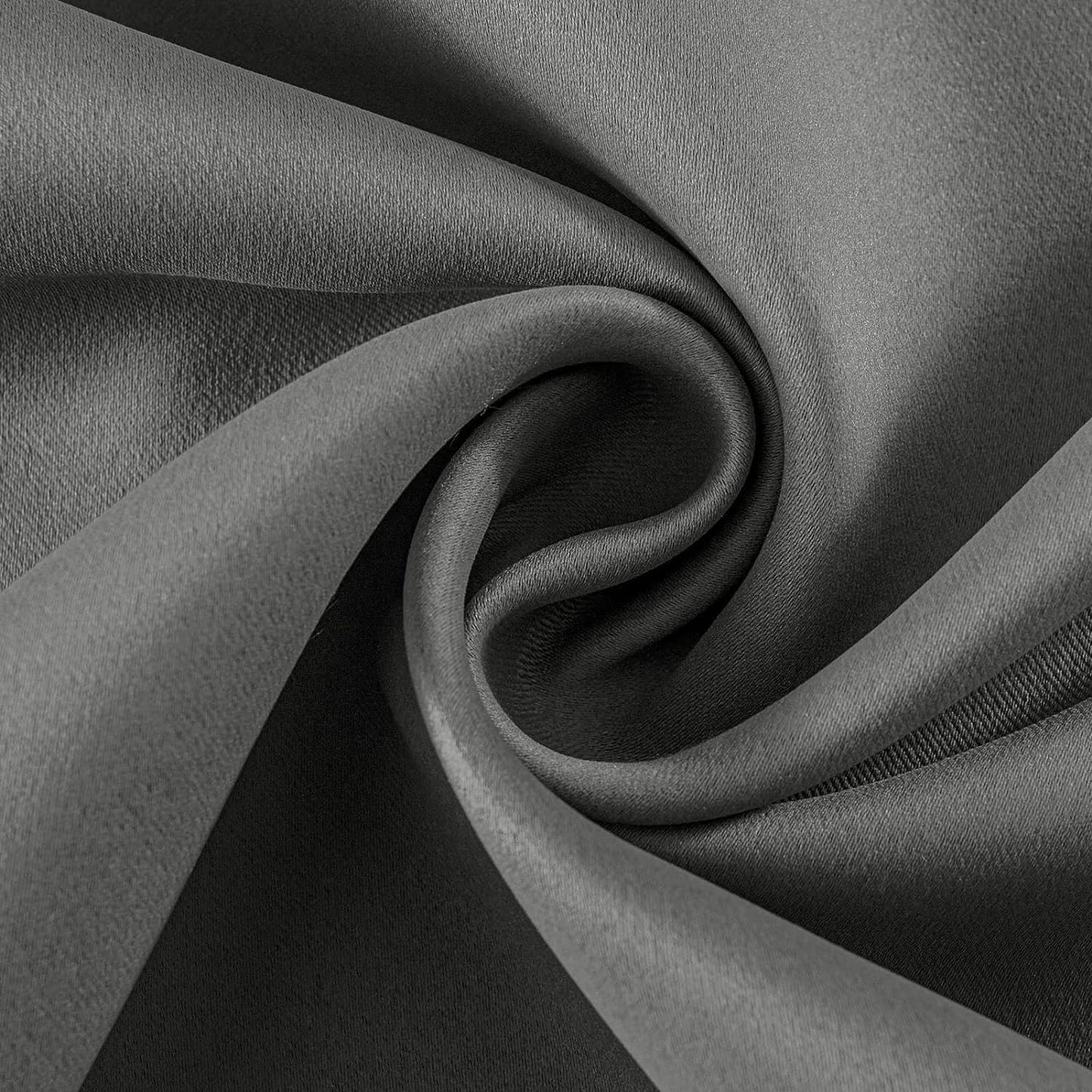 Joydeco Opaque curtains with eyelets, set of 2, blackout curtain, thermal curtain, heat protection, eyelet curtain for bedroom, living room (2 x H137 x W117, light grey) - EJ21001-LGR-137-117