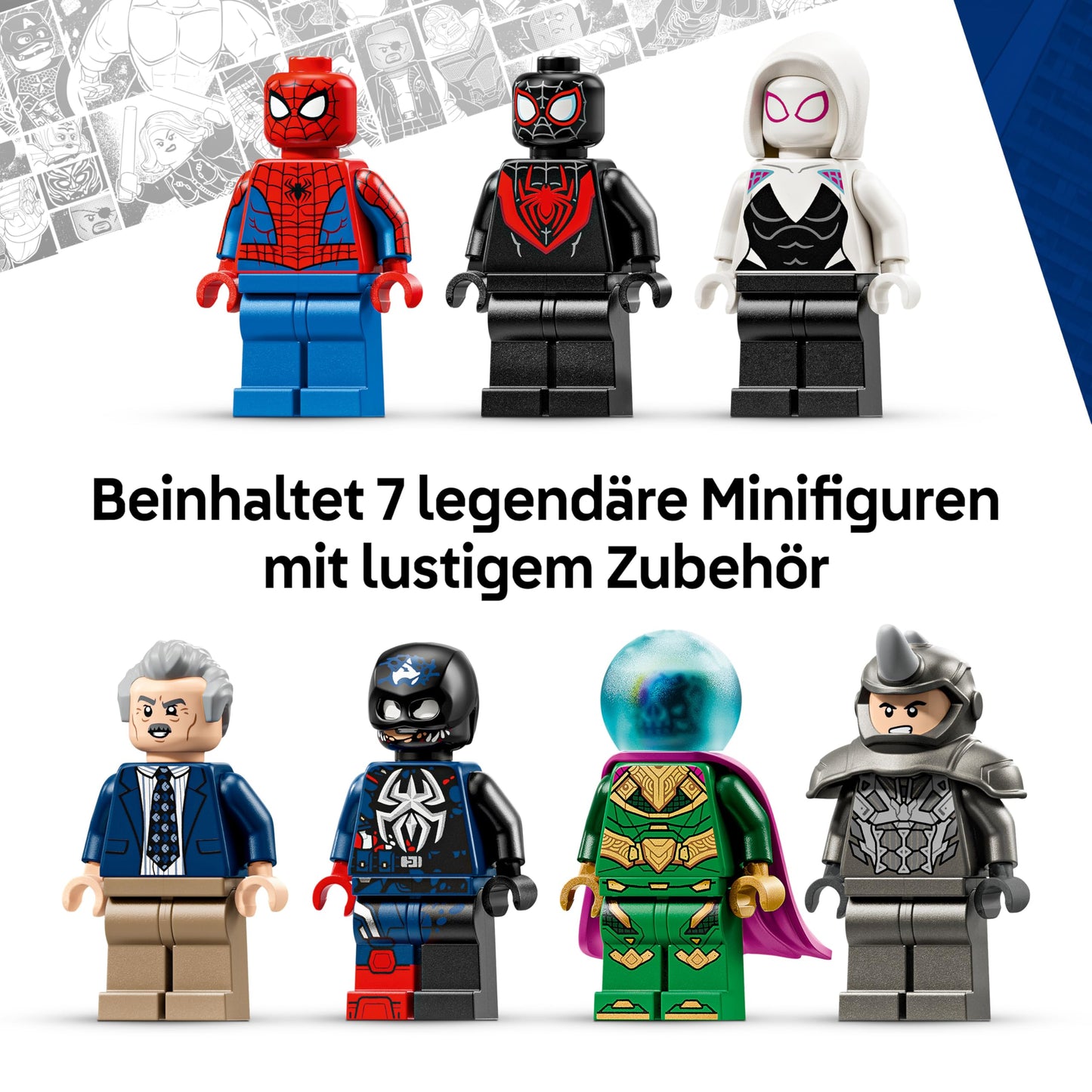 LEGO | Marvel Spider-Man vs. Mysterio: Daily Bugle - Superhero toy with mech action figure and 7 minifigures - children's gift for boys aged 10 and over, girls and fans - 76342