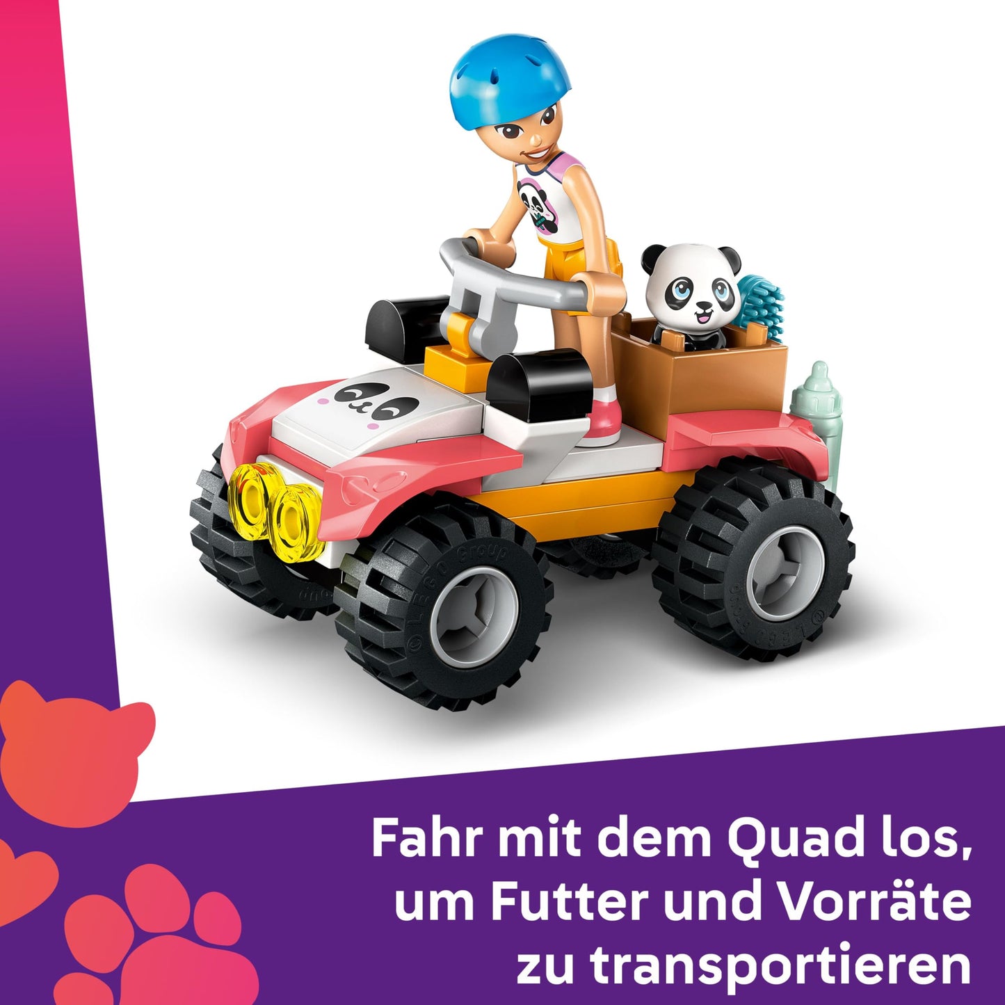 LEGO Friends Panda Care Station - Toy with Sanctuary - Animal Playset with Tree House, Quad, 2 Mini Dolls and 3 Panda Figures - Gift for Girls Ages 7 and Up - 42648