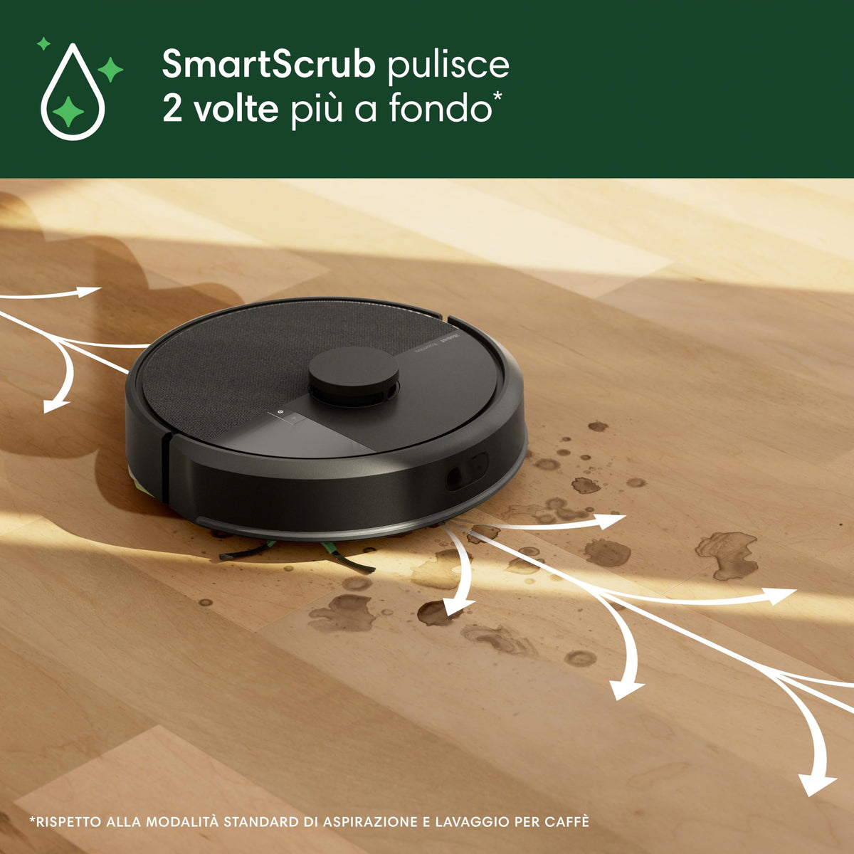 iRobot Roomba 105 Combo - Vacuuming + Mopping - Clearview LiDAR - 7000Pa - 120 mins - SmartScrub - Avoids Obstacles - Cleaning Zones - Recharge and Resume - App - Black - Y311