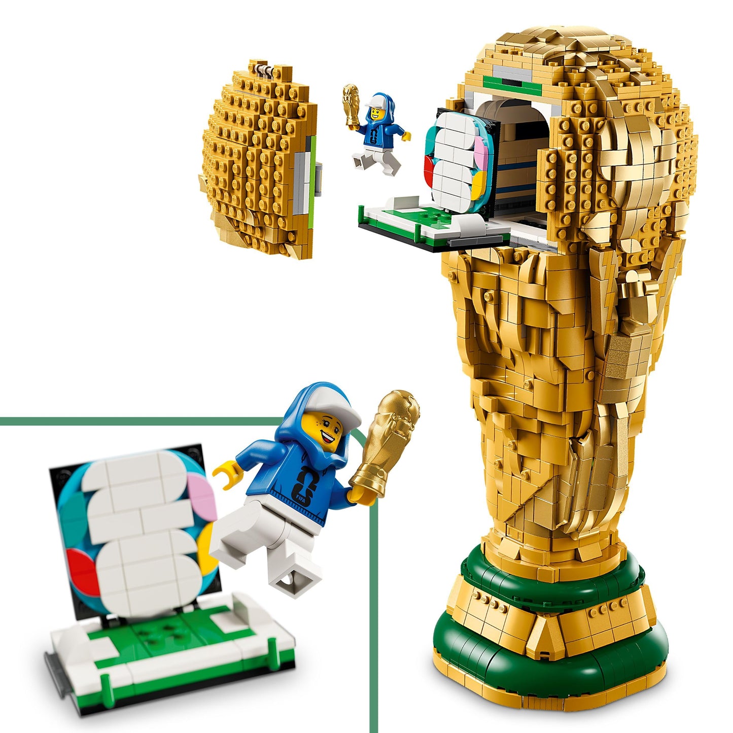 LEGO Editions Sports Official FIFA World Cup Cup - 3D DIY model with collectible minifigure - football gift for boys and girls aged 12 and over and adult fans - 43020