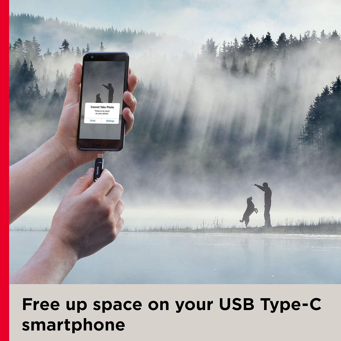 SanDisk Ultra Dual Drive Go USB Type-C 64 GB (Android smartphone memory, USB Type-C port, 150 MB/s reading speed, can be used as a key fob) (pack of 2) - SDDDC3-064G-G46