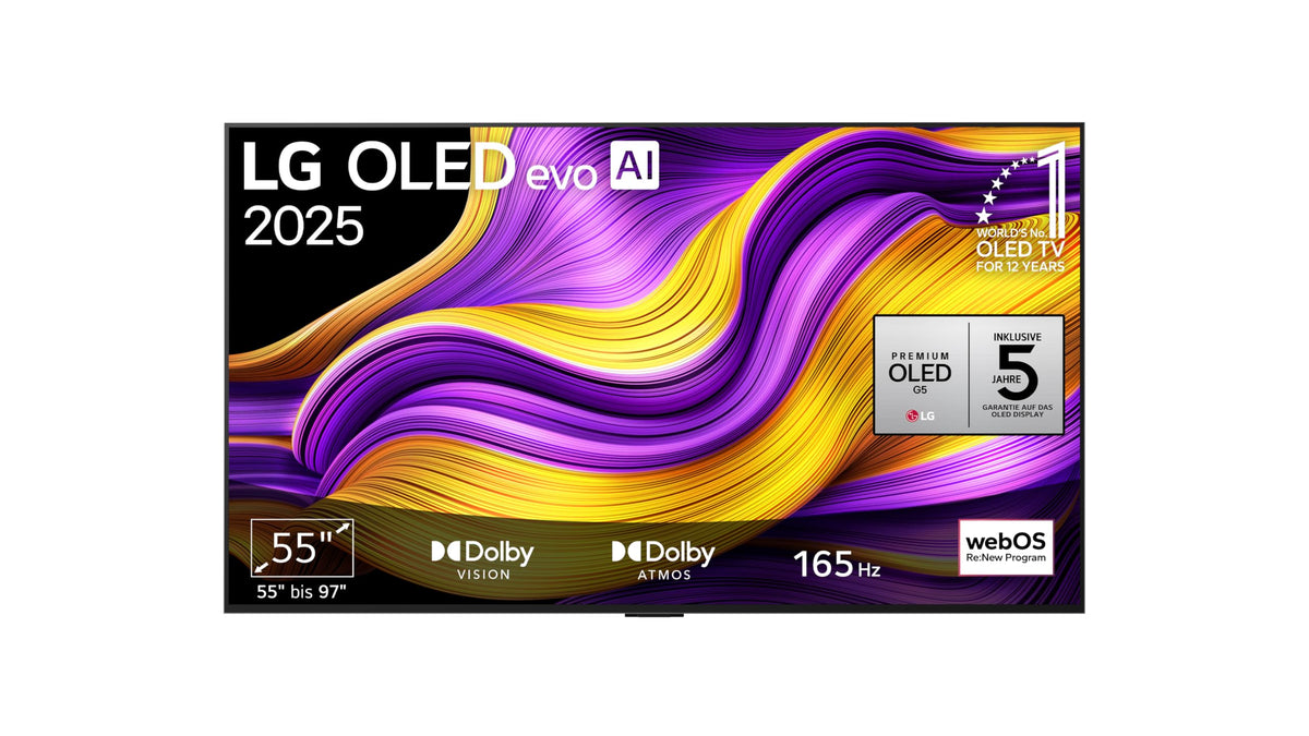LG OLED55G57LW TV 55 inches (139 cm) 4K OLED evo AI TV (α11 Gen2 4K AI Processor, webOS 25, 120Hz (VRR up to 165Hz)) [Model Year 2025]