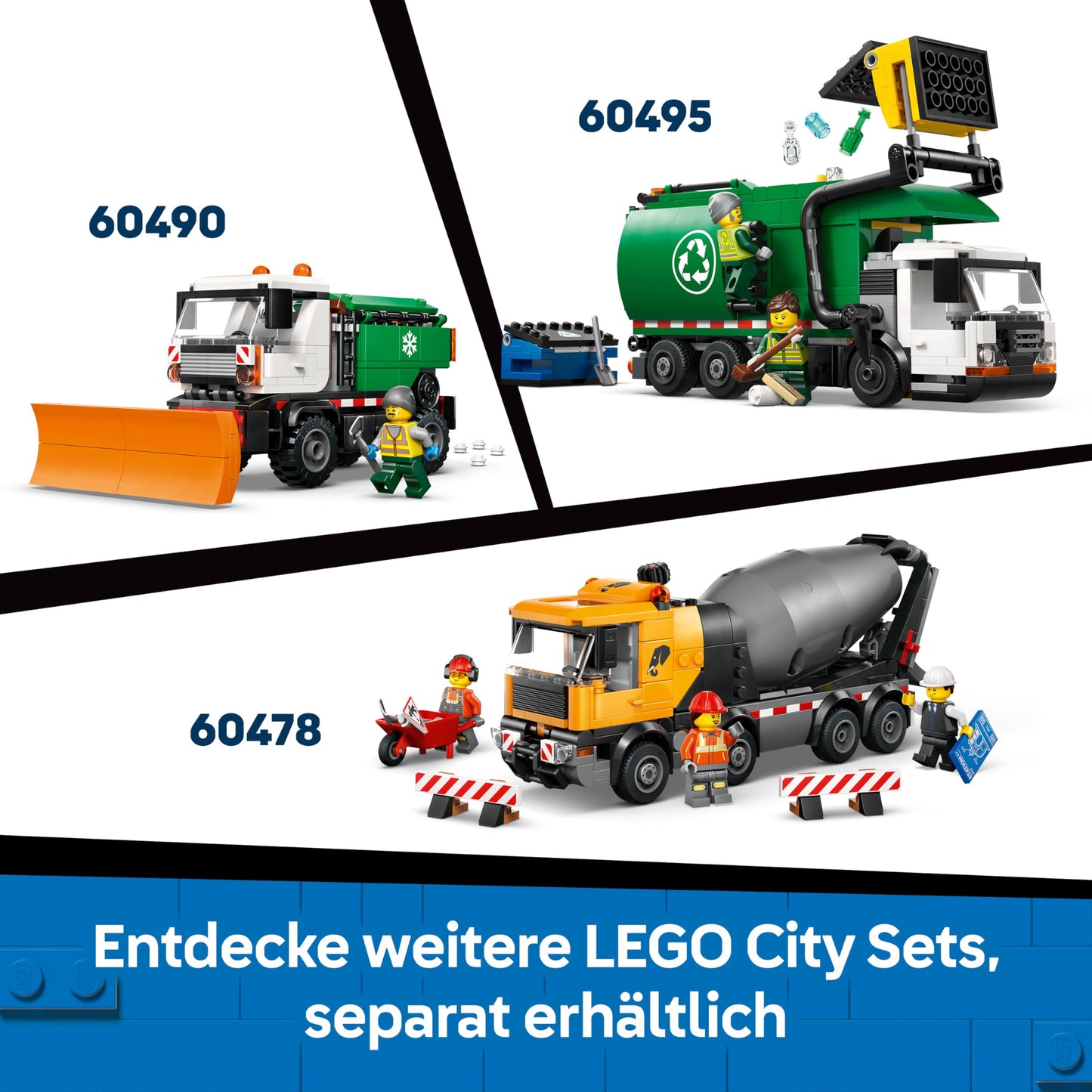 LEGO City Tractor - toy farm vehicle model building with farmer minifigure - birthday gift for boys aged 6 and over and technology fans - 60498
