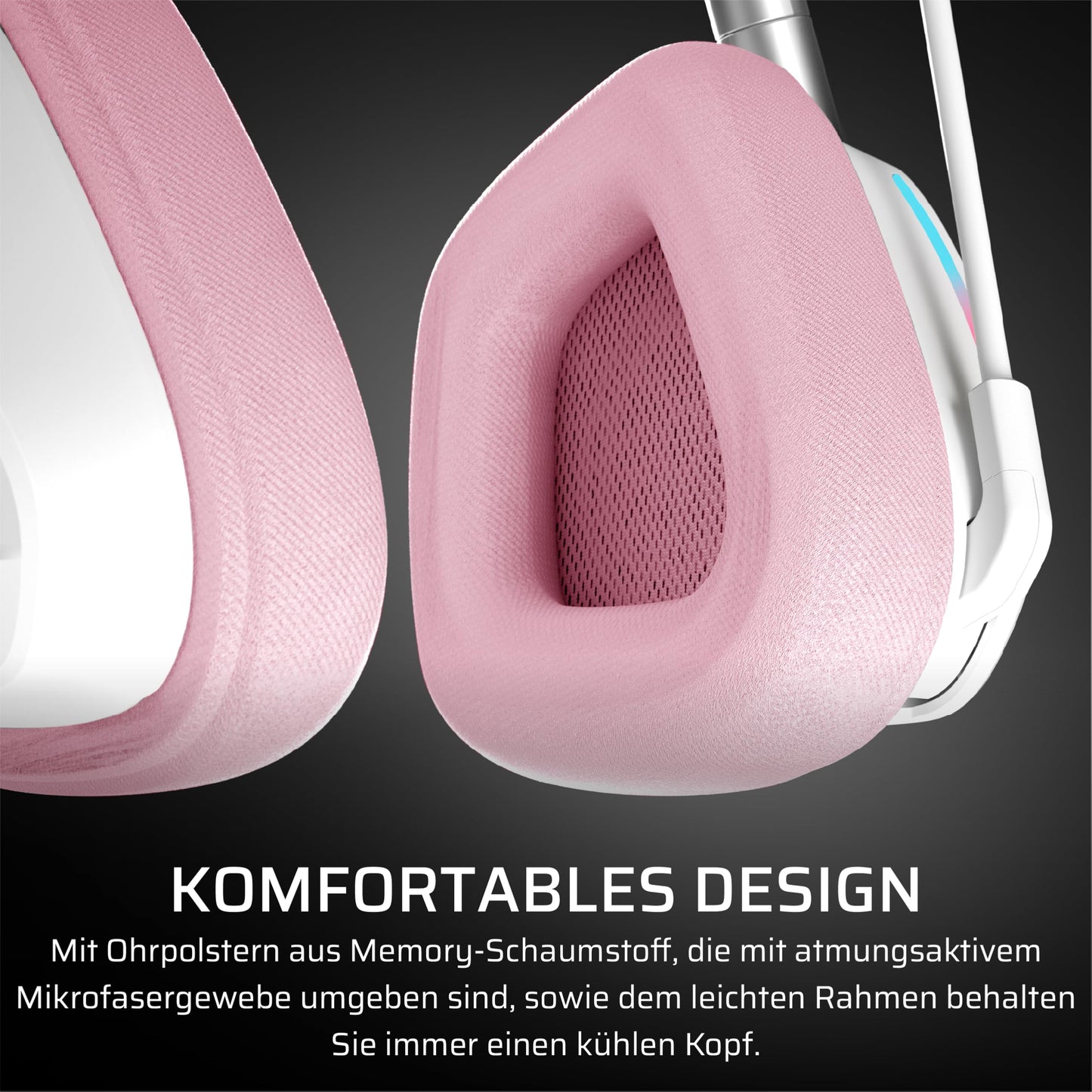 Corsair Void v2 Wireless Gaming Headset with Bluetooth for PC, PS5, PS4, Switch & Mobile - Dolby Atmos, Dual Wireless Multiplatform, Long Lasting Battery, Fast Charging - Pink - CA-9011394-WW