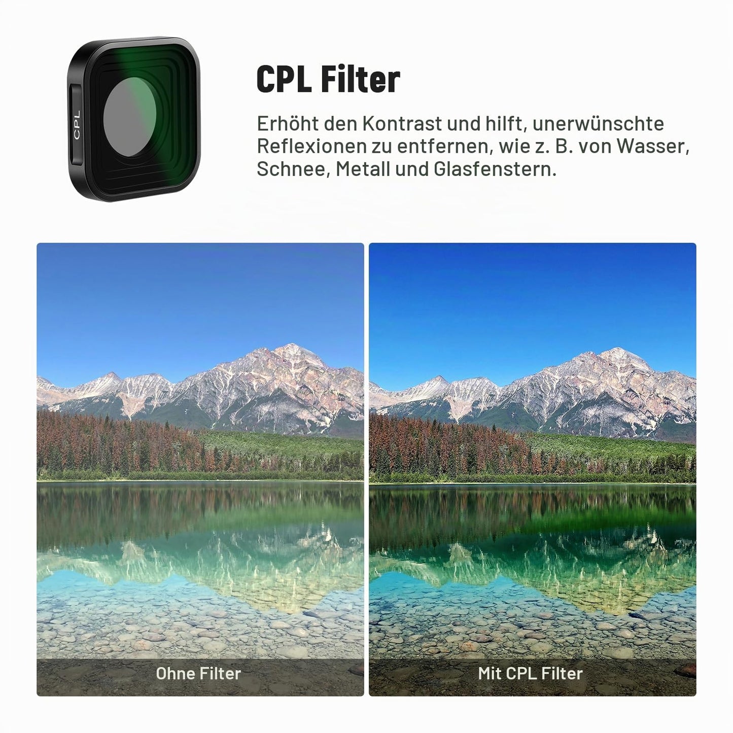 NEEWER ND filter set compatible with GoPro Hero 13 12 11 10 9, pack of 6 (CPL/ND8/ND16/ND32/ND64/ND1000), accessories for action cameras set with neutral density and polarization filters - 10101887