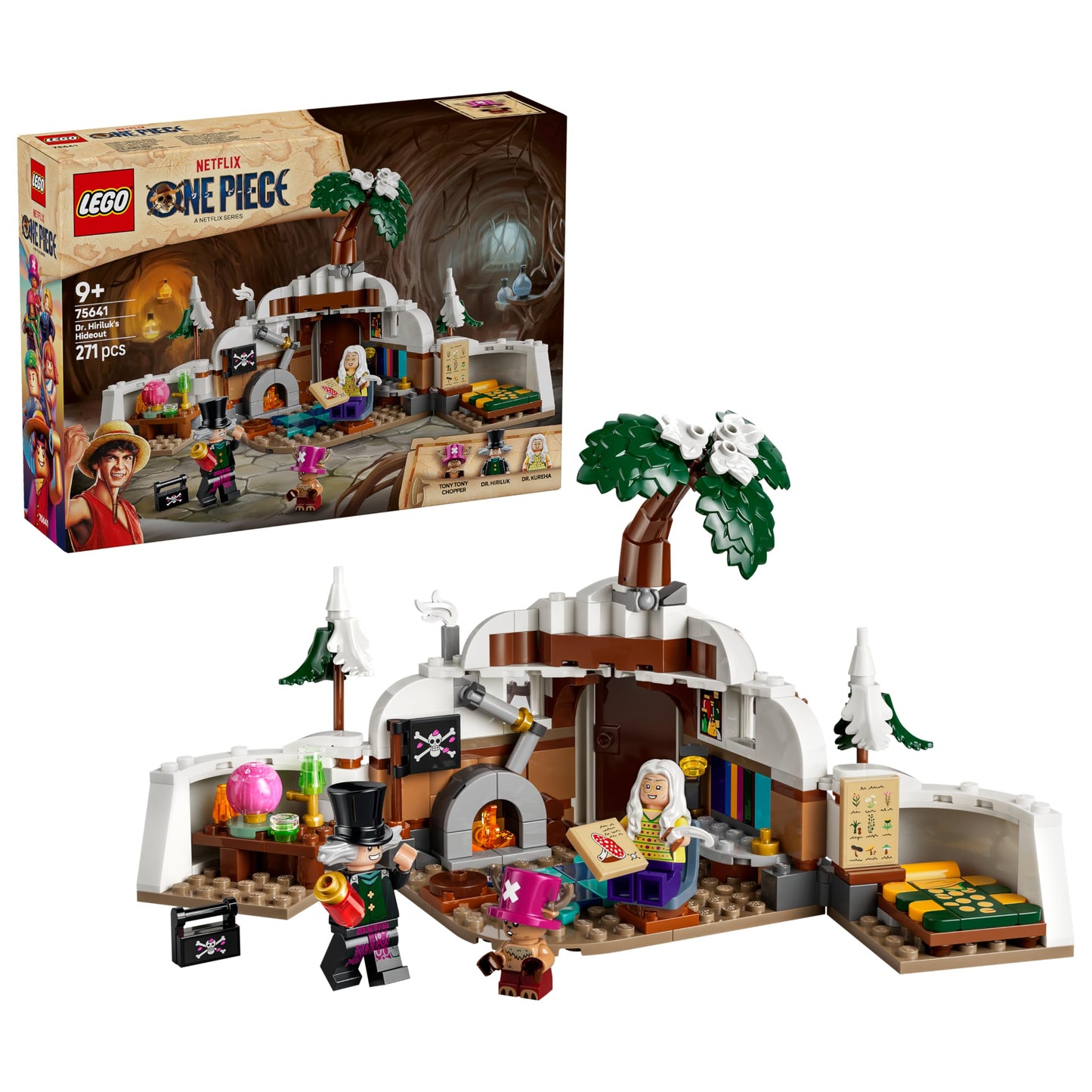LEGO ONE PIECE Doc Bader's Hideout - collectible toy with 3 minifigures including Tony Tony Chopper - children's room decoration and gift for boys, girls and fans aged 9 and over - 75641