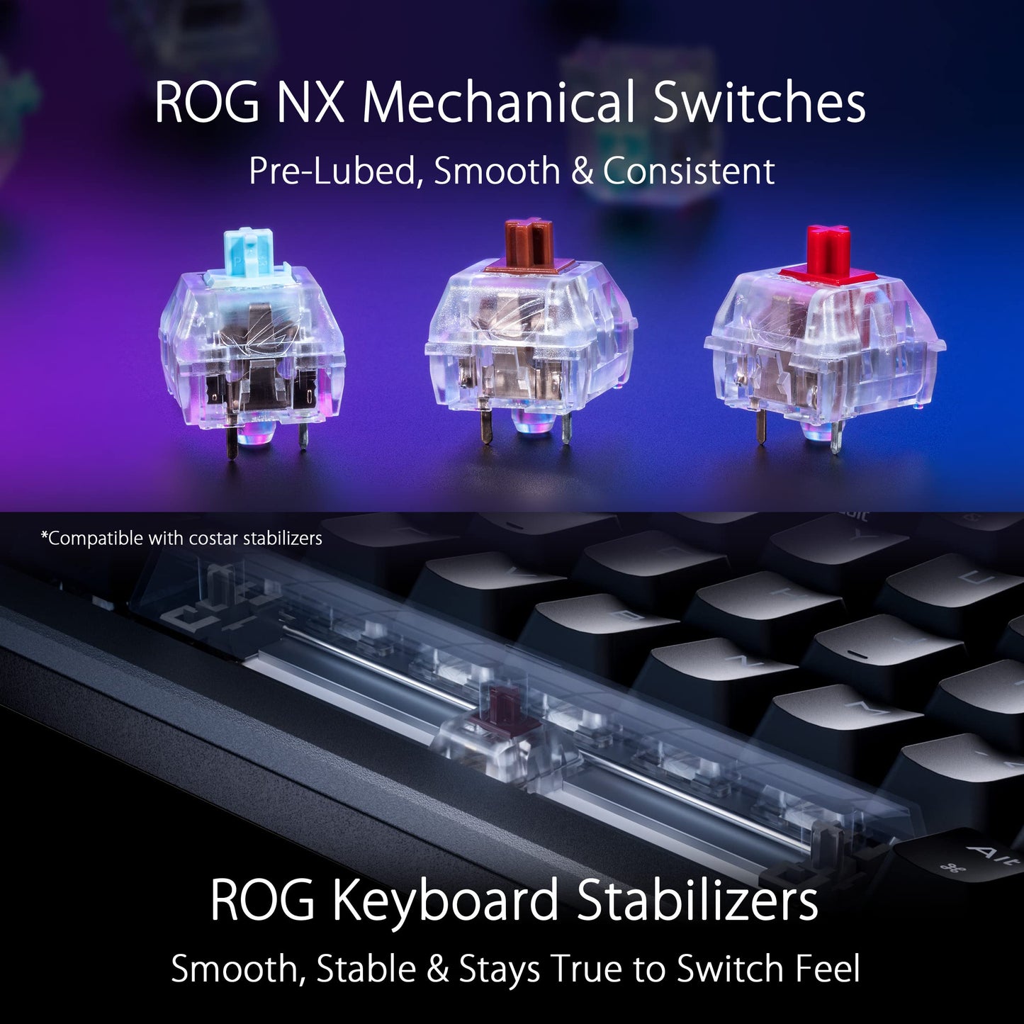 ASUS ROG Azoth wireless mechanical gaming keyboard (75% form - 90MP0316-BKDA01