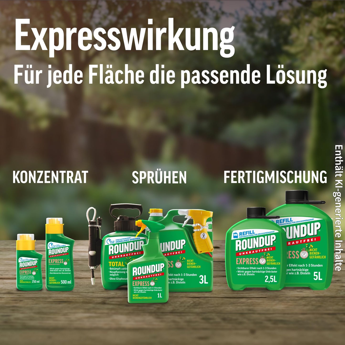 Roundup Weed Free Express 2.5L ready mix with pressure spray function - 32660