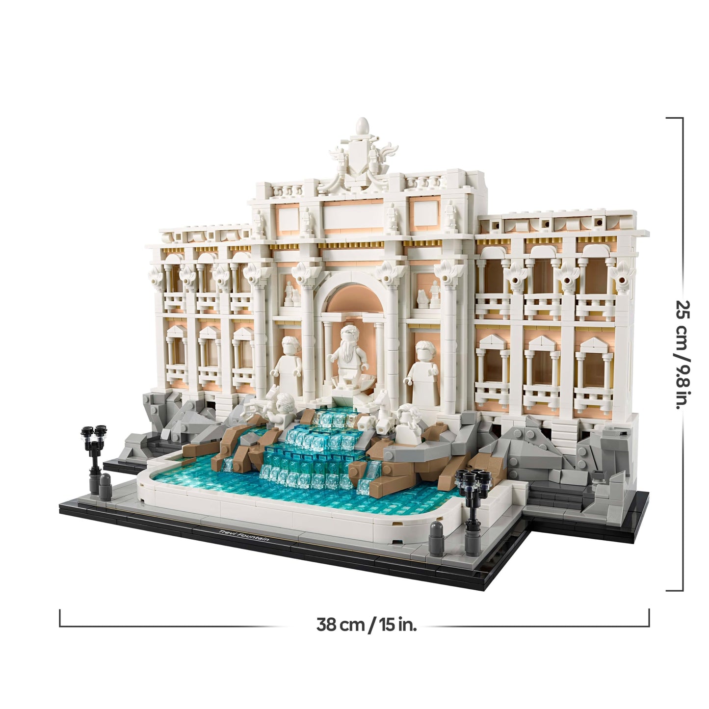 LEGO Architecture Trevi Fountain - Model of a Rome Landmark with Minifigures Sculptures - Collectible for the Office and Living Room - Gift for Adults and Architecture Lovers 21062