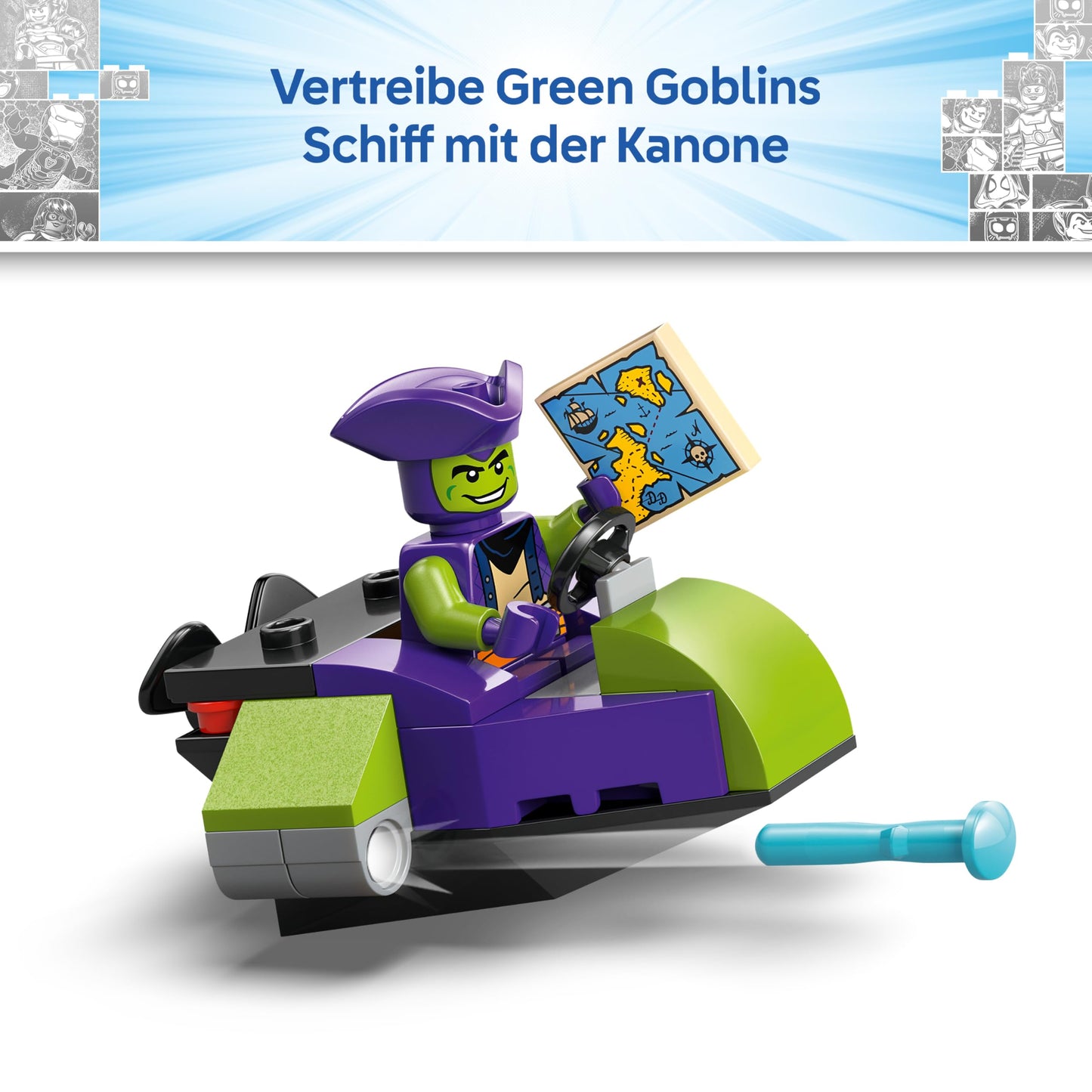 LEGO ǀ Pirate Ship from Spidey's Team - Superhero Set with a Ship Model, 2 Boats, 4 Minifigures - Gift for Boys Aged 4 and Up and Fans of the Spidey and His Super Friends Series - 11208