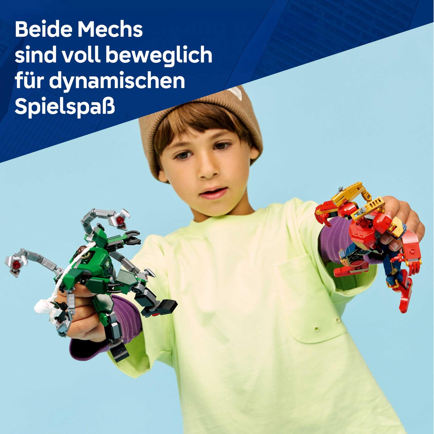 LEGO | Mech duel: Spider-Man vs. Doc Ock - superhero toy with 2 action figures, 3 minifigures, shooters - construction toy for children - gift for boys aged 6 and over and girls - 76338