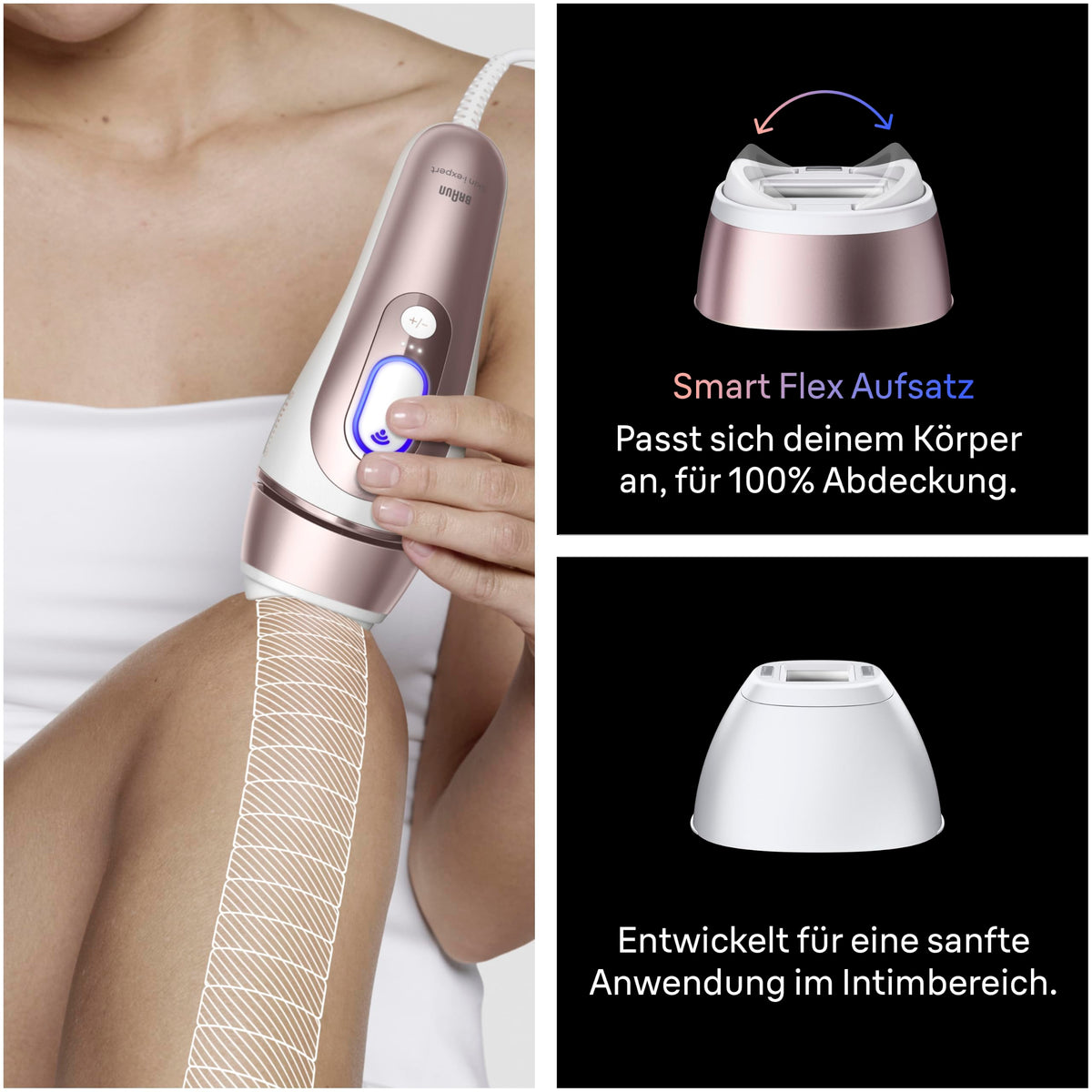 Braun Smart IPL Dispozitive Epilare Skin i·expert 7, PL7211, Rosegold - IPLPL7211
