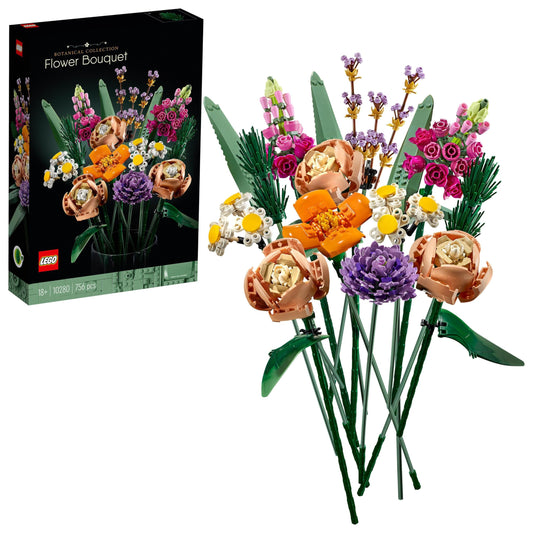 LEGO Botanicals Bouquet - Artificial Flowers Set for Adults - Room Decoration and Gift Idea for Women & Men - Home Accessories - Botany Collection 10280