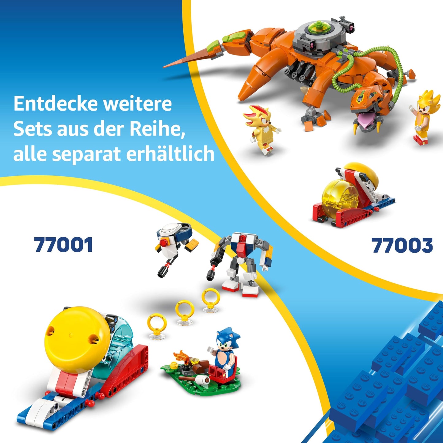 LEGO Sonic the Hedgehog Cyclone vs. Metal Sonic - toy mech to collect with 2 video game minifigures - gift idea for boys and girls aged 8 and up & teenager gaming fans 77002
