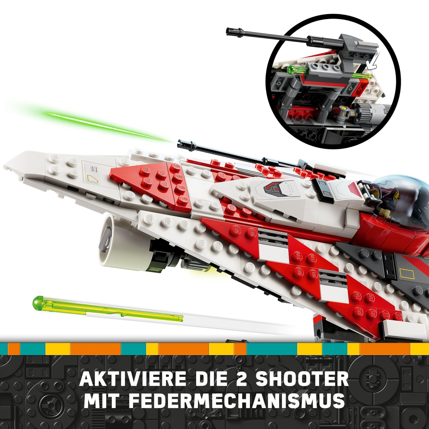 LEGO Star Wars Jedi Bob's Starfighter, Building Toy, Toy Starship Bricks, Popular Character, Birthday Gift for Boys, Girls and All Fans Ages 8 and Up 75388