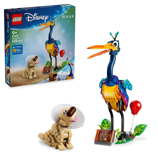 LEGO ǀ Disney and Pixar Kevin and Dug - toy golden retriever dog & exotic bird - DIY decoration for the children's room - birthday gift for girls aged 9 and up & fans of the film Above - 43290