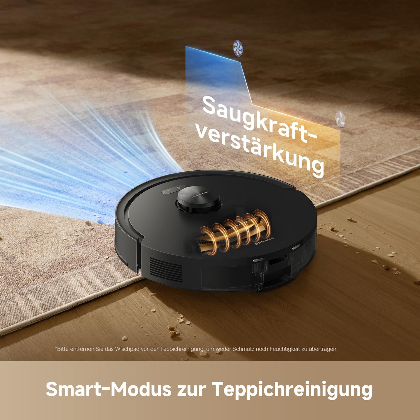 dreame D20 Air Plus robot vacuum and mop with 20,000 Pa suction power, tangle protection, self-draining dock, deep carpet cleaning and smart navigation. - RLF41GD
