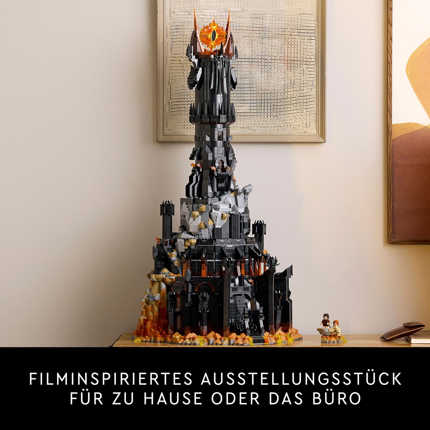 LEGO Icons The Lord of the Rings: Barad-dûr, building set for adults with minifigures Sauron, Gothmog, Orc, Frodo, Sam and Gollum, film memorabilia, collector's item for fans 10333