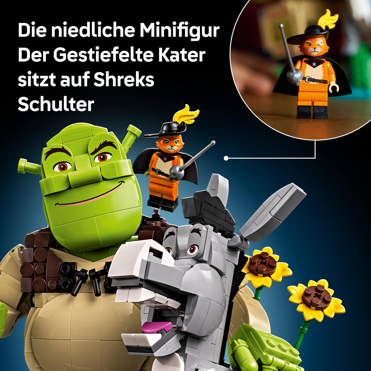 LEGO Shrek Shrek, Măgarul și Pisica cu Botine 72423