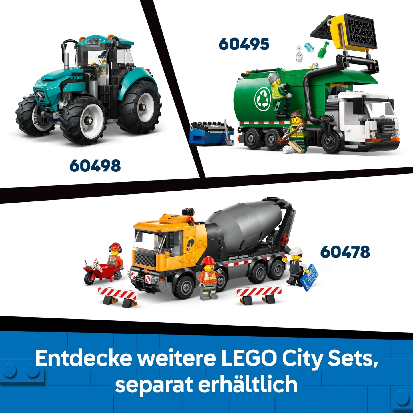 LEGO City snow plow - toy set with minifigure, tools and scatter function - birthday gift for boys aged 6 and over and technology fans - 60490
